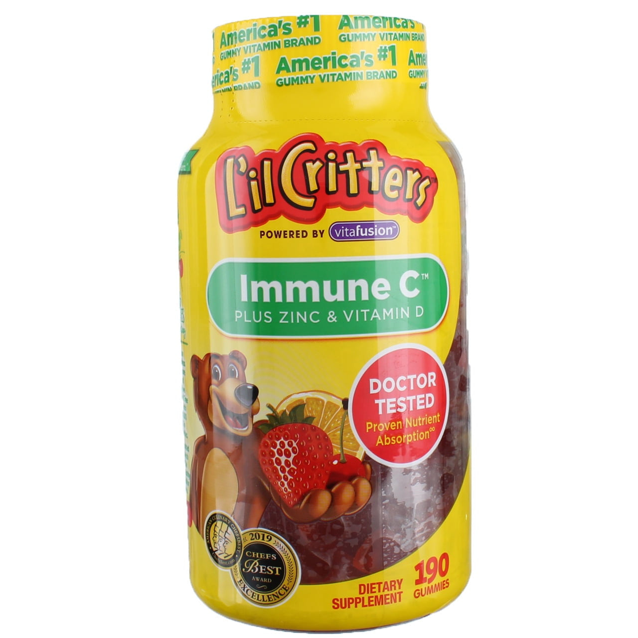 Lil Critters Immune C Plus Zinc and Vitamin D For Immune Support Gummies - 190 Ea